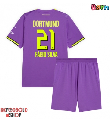 Borussia Dortmund Fabio Silva #21 Tredje trøje Børn 2026-27 Kort ærmer (+ korte bukser)